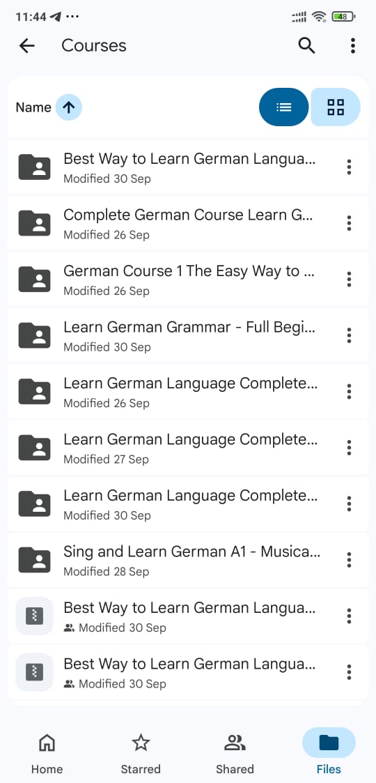 Video course library inside the German Mastery Bundle